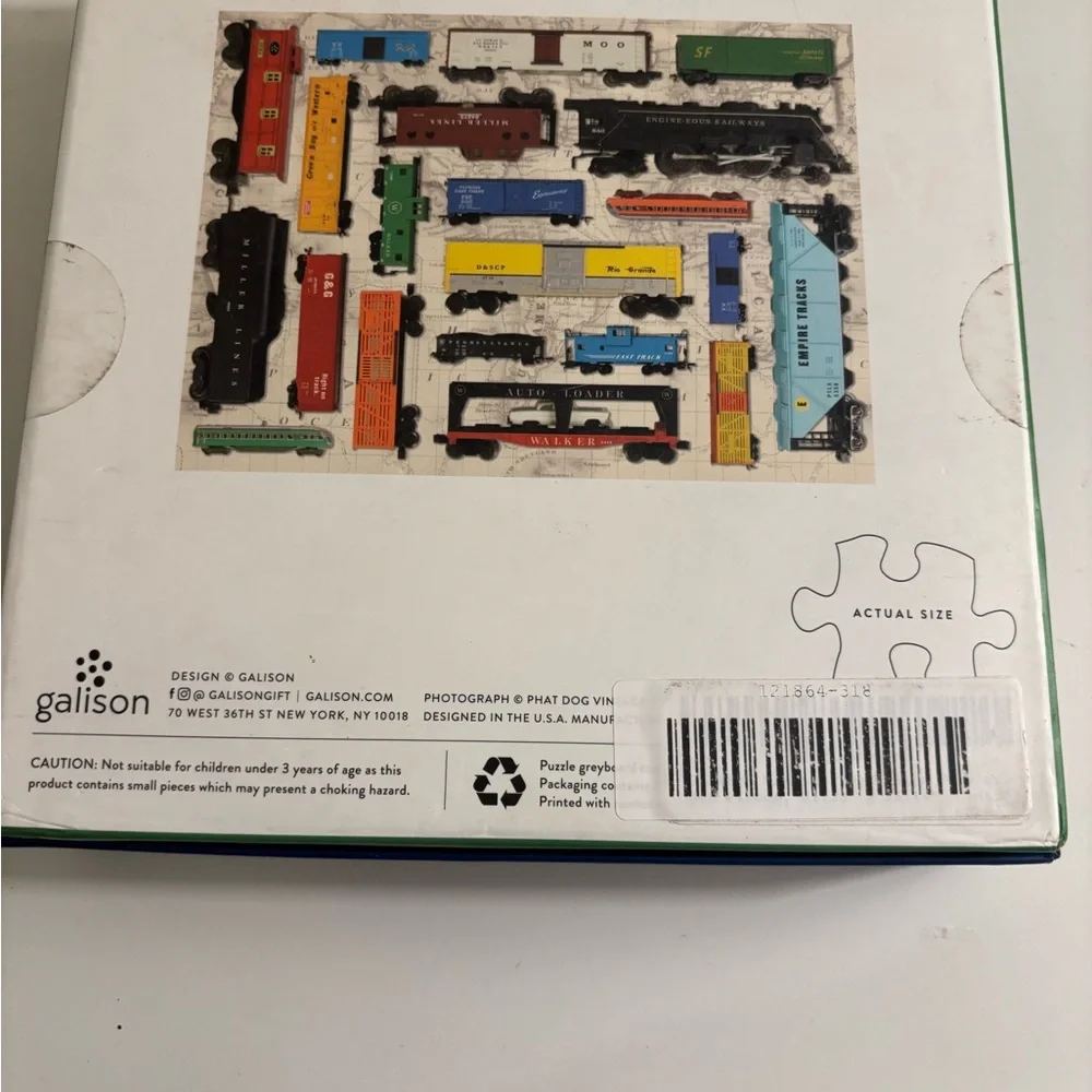 Galison Vintage Toy Trains Puzzle, 300 Pieces